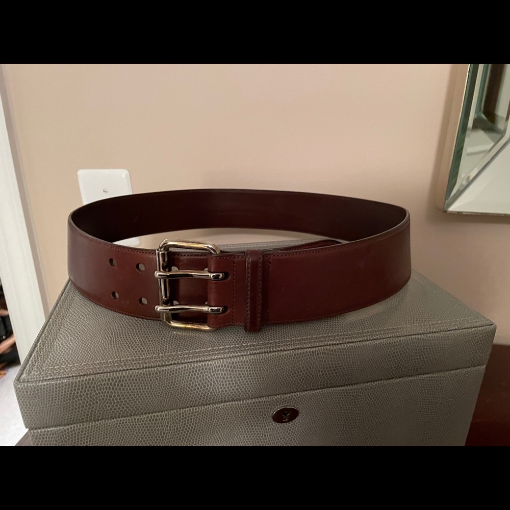 Ralph Lauren Collection runway L brown belt.